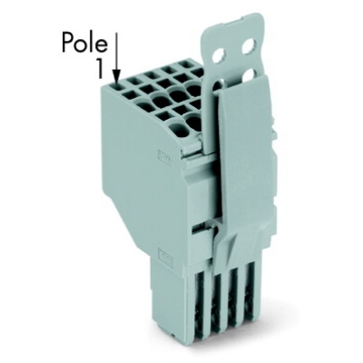 X-COM S-Mini
							2-draads female steker; Vergrendelpal; Trekontlastingsplaat; 1,5 mm²; Rastermaat 3,5 mm; 3-polig; 1,50 mm²; grijs