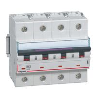 Automaat DX³ - 50kA - curve B - 4-polig - 400V - 63A - 6 modules