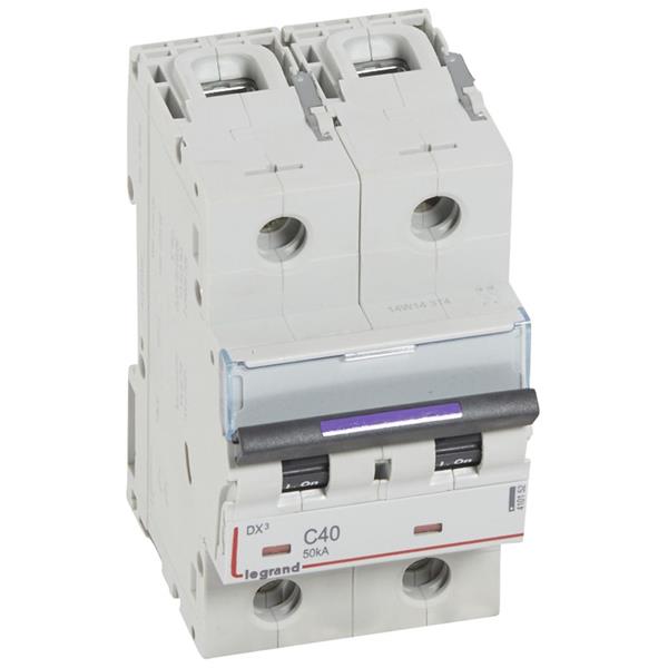 Automaat DX³ - 50kA - curve C - 2-polig - 230/400V - 40A - 3 modules