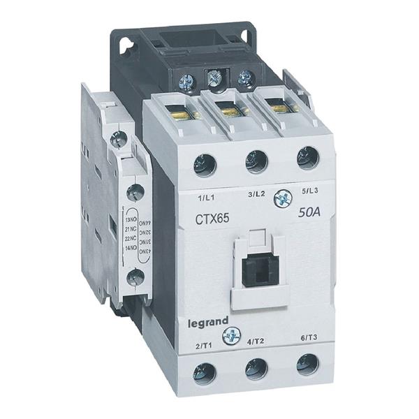 Contactor 3P CTX³65 50A 24V DC 2NO+2NG - kabelschoenen