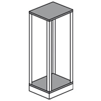 Basis en dak - breedte 725 mm - diepte 975 mm - voor samenstelbare vloerkast XL³ 4000 - met van kabeldoorvoerplaten - ontvangen de structuursteunen