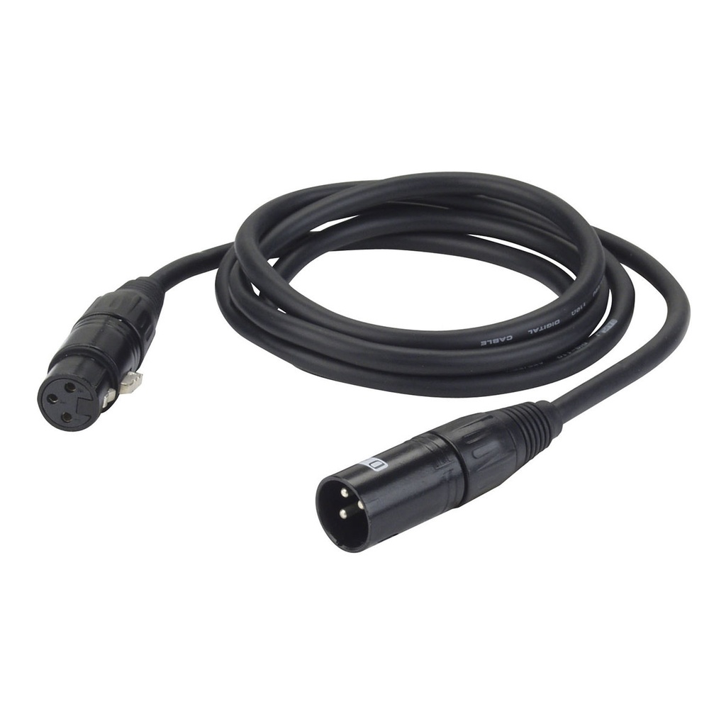 DAP FL09 XLR DMX kabel male 3-pin naar female 3-pin 1,5 m