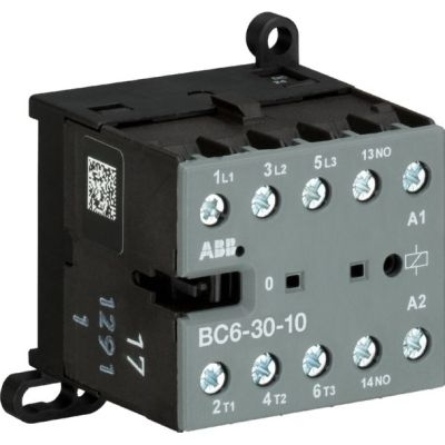 Mini contactor BC6 serie 3P, 1NO, 12Vdc