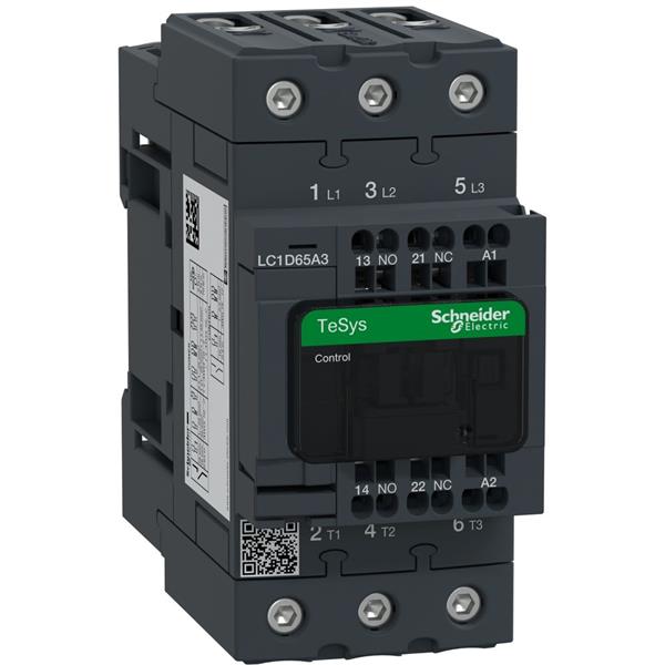 Contactor EVERLINK 3P AC3 440V 65A met spoel 115V AC en veerklemmen