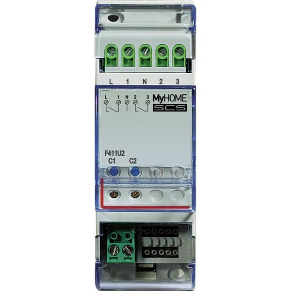 MyHome - actuator 2 relais - 2 modules - 6A