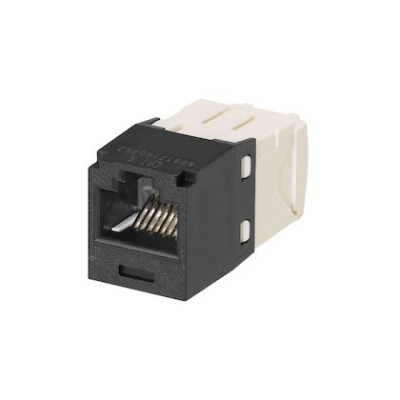 Category 6 RJ45 8 position unshielded module black