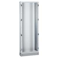 Metalen vloerkast XL³ 800 - breedte 700 mm - hoogte 1595 mm - diepte 225 mm - IP 55 - IK 08 met deur - grijs RAL 7035 - geleverd met sokkel - hoogte 100 mm