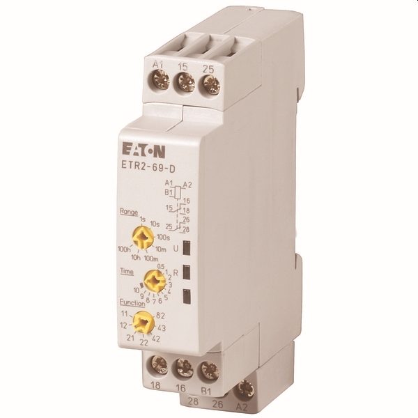 Tijdrelais ETR2-69-D, (24-240VAC50/60HZ), Multifunctioneel, 2 wiss. (ETR2-69-D)