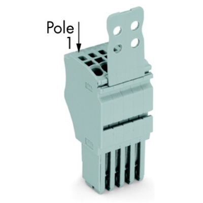 X-COM S-Mini
							1-draads female steker; Trekontlastingsplaat; 1,5 mm²; Rastermaat 3,5 mm; 3-polig; 1,50 mm²; grijs