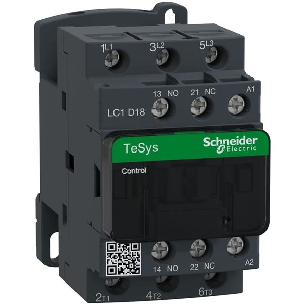 Contactor 18a ac3 3 polen 1 no + 1 nc 60 vac 50/60hz tesys model d