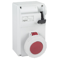 contactdooscombinatie P17 Tempra - bediend door schakelaar - 16A - 6h - 400V - 3P+N+A - CEE - IP55 - dubbele mechanische vergrendeling