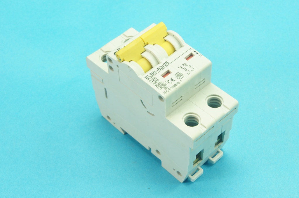 Elix 38.004 ELB6-63/25 2-pole circuit breaker C25A 6 kA