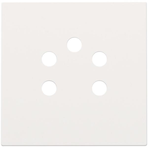 Afwerkingsset voor 5-polige telefooncontactdoos, white coated