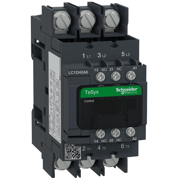 Contactor EVERLINK 3P AC3 440V met spoel 24V AC en gesloten clips