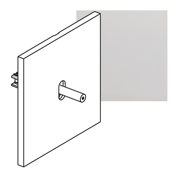 ART drukknop +hendel verlicht 6A - épure Gespiegeld staal