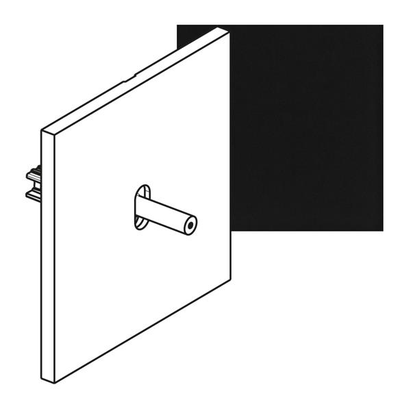 ART drukknop +hendel verlicht 6A - épure Mat zwart