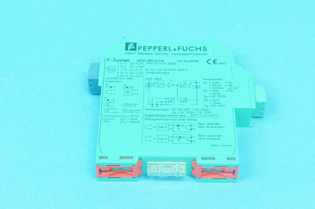 Pepperl + Fuchs 132958 KFD2-SR2-Ex1.W 1-channel switch amplifier, supply: 20-30 VDC 20-25 mA