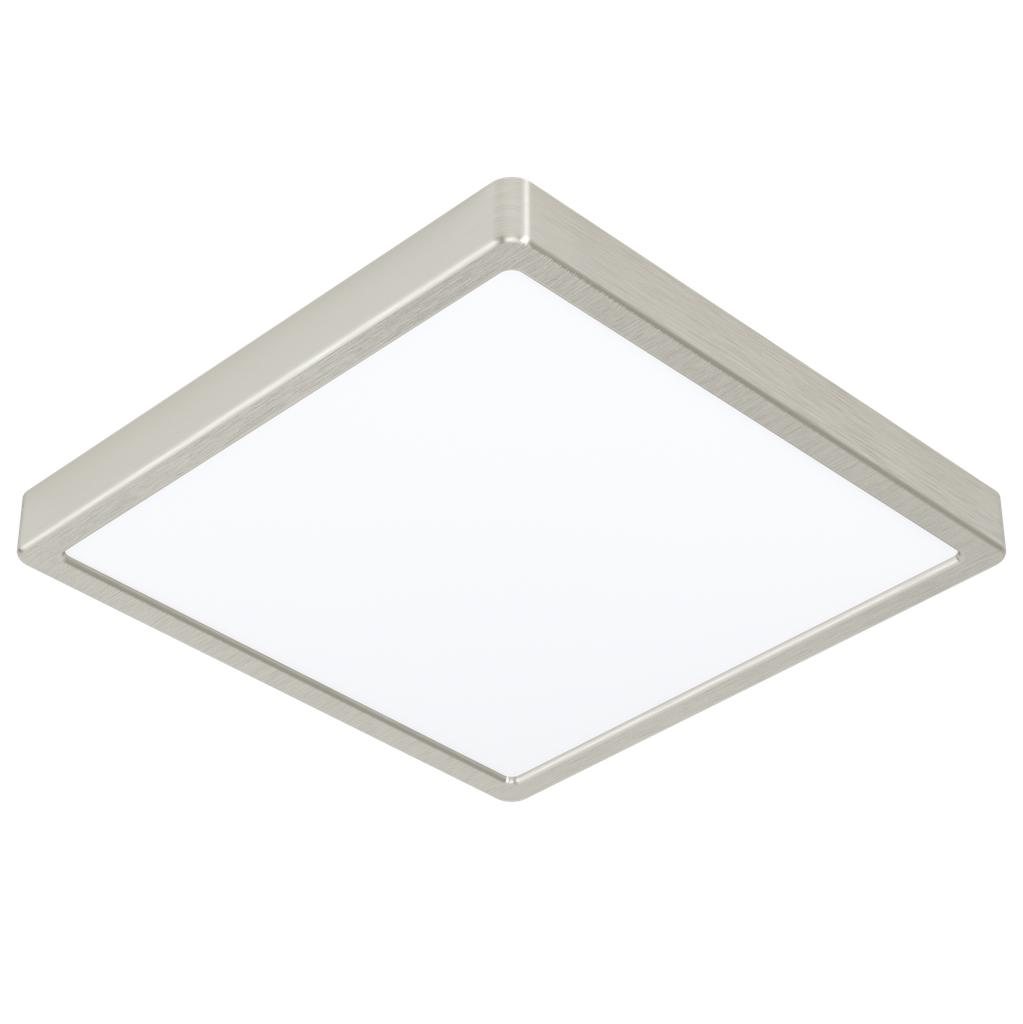 FUEVA-Z opbouwarmatuur aluminium nikkel-mat / Kunststof wit H: 28 mm (EGLO connect Zigbee), De behuizing: aluminium /nikkel-mat Glas/kap: Kunststof wit  LED 19,5W Lumen: 2500 Kelvin: 2700-6500K Lichtkleur: TUNEABLE WHITE Lichtbron(nen): inclusief