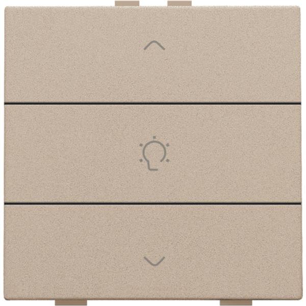 Home Control enkelvoudige bediening dimmer met 3-voudige toets, champagne mat