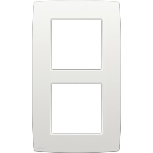 Tweevoudige afdekplaat met 60 mm verticale centerafstand Niko Original white