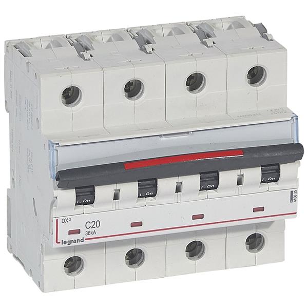 Automaten DX³ 4P C 20A 400V - 36KA - 6 modules