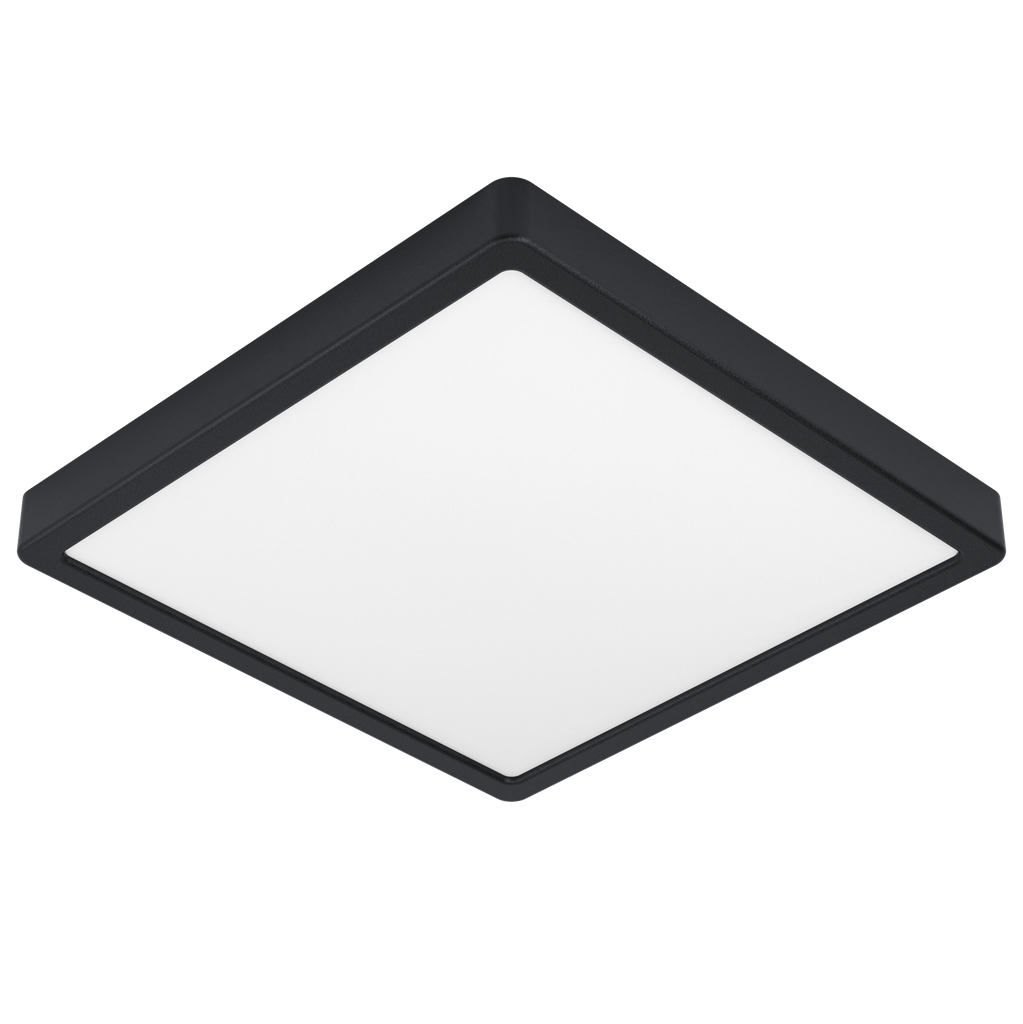 FUEVA-Z opbouwarmatuur aluminium zwart / Kunststof wit H: 28 mm (EGLO connect Zigbee), De behuizing: aluminium /zwart Glas/kap: Kunststof wit  LED 19,5W Lumen: 2500 Kelvin: 2700-6500K Lichtkleur: TUNEABLE WHITE Lichtbron(nen): inclusief