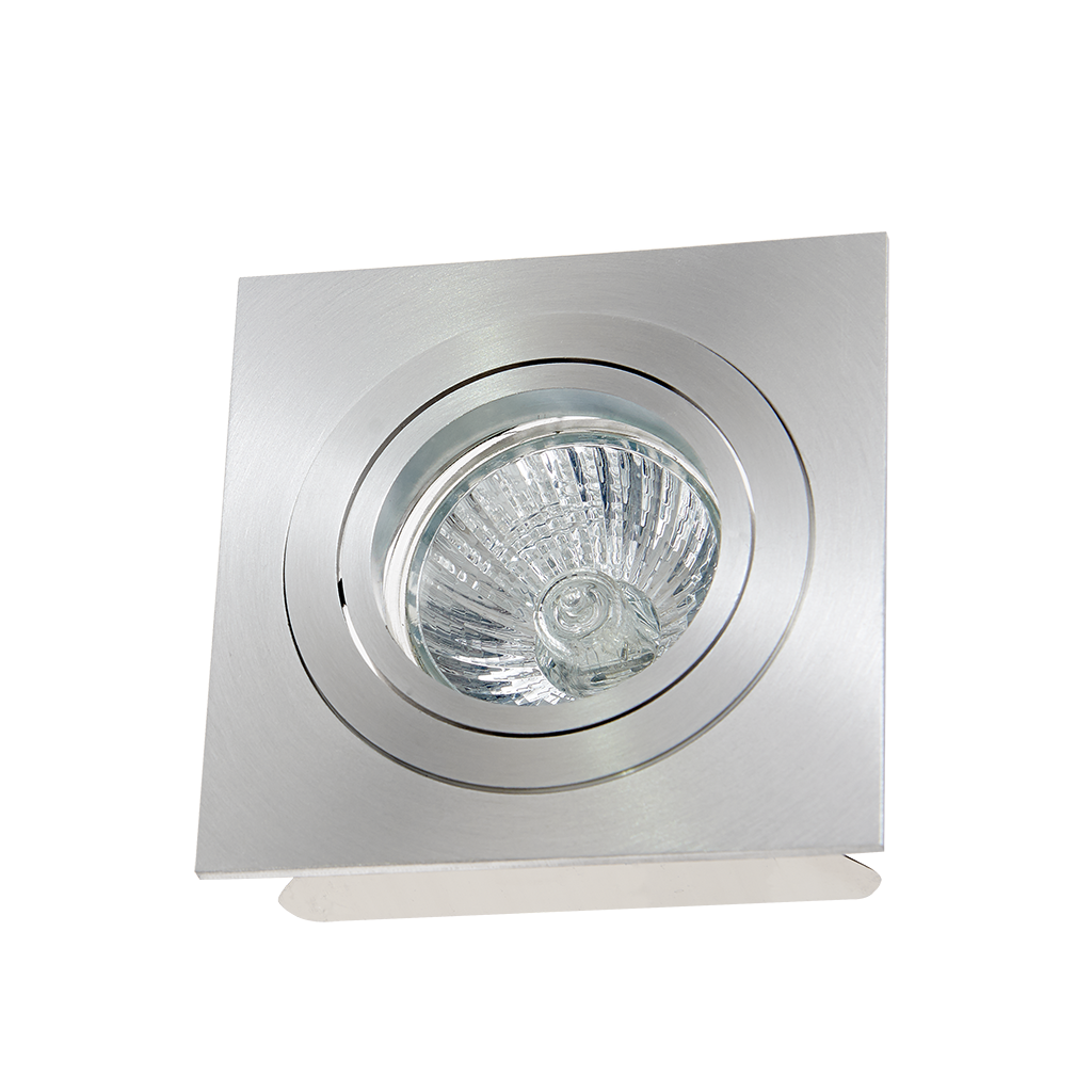 LED Inbouwspot vierkant 88 x 88 x 90 mm GU10 richtbaar met bladveren ALU 50 W 220-240 VAC IP20  Toonzaal model