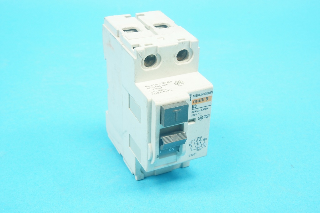 Merlin Gerin Multi 9 ID 23261 residual current (erath leakage) circuit breaker 1-pole + N 63A 300mA