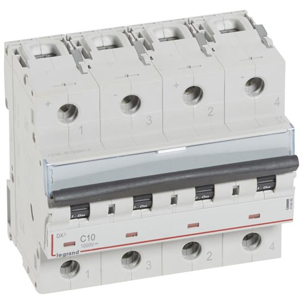 Automaat 1000Vdc - 10A 2 poles - 4 modules