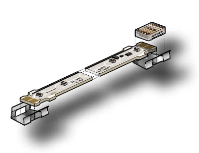 Blauwe Ledstrip 20Led's IP20 L400mm  B14,5mm D6,5mm