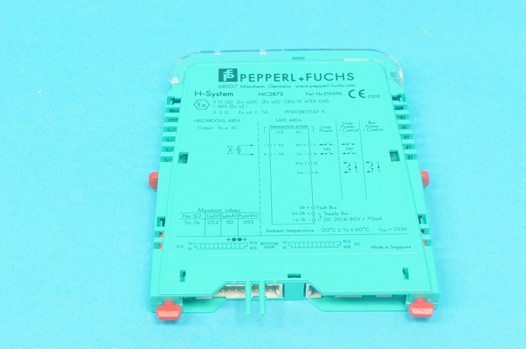 Pepperl + Fuchs 210496 HIC2873 1-channel solenoid driver, supply: 20.4-30 VDC 70mA