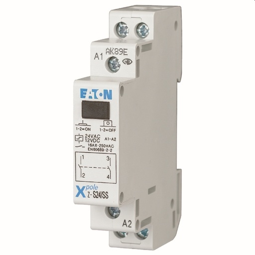 [265537] Impulsrelais Z-S24/SS - 24 VAC / 12 VDC - 16A - 2M contact - 1TE (Z-S24/SS)