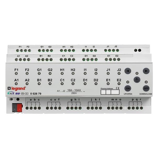 [002679] KNX - Actuator ON/OFF 10 DIN 20 outputs - 18 inputs