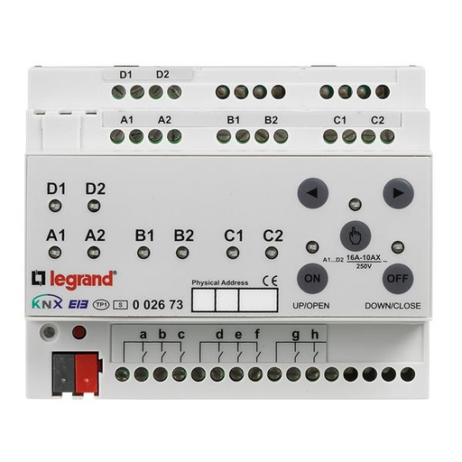 [002673] KNX - Actuator ON/OFF 10 DIN 8 outputs - 8 inputs