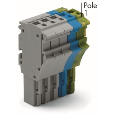 [2022-106/000-039] X-COM S
							1-draads female steker; 4 mm²; Rastermaat 5,2 mm; 6-polig; 4,00 mm²; groen-geel./blauw/grijs