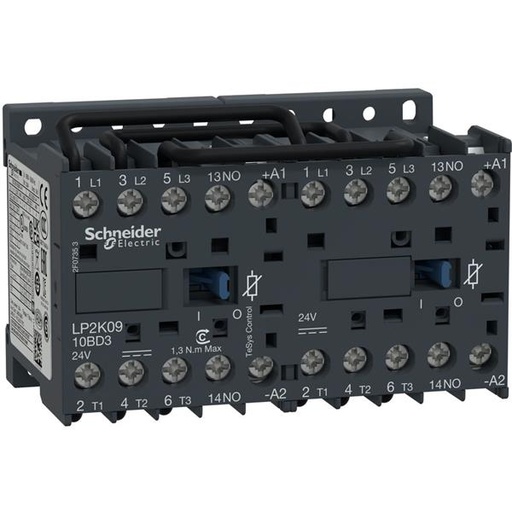 [LP2K0910BD3] TeSys K omkeercontactor - 3P(3 NO) - AC-3 - <= 440 V 9 A - 24 V DC spoel