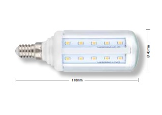 [532045] GreenLED 3566 lamp met SMD-leds E14 6W 570lm 230V warmwit