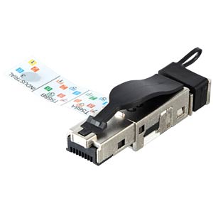 [417523] RJ45 stekker IP20 Cat.6A afgeschermd, aansluitbaar zonder gereedschap