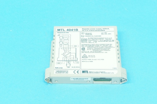 [MTL4041B-C] MTL Instruments MTL4041B MTL 4041B repeater power supply 4/20 mA for 2 or 3-wire transmitters