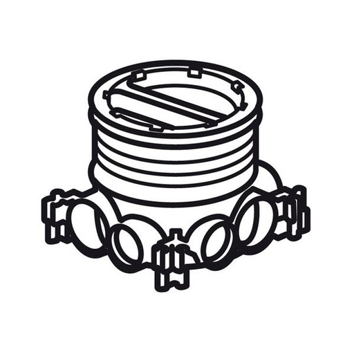 [081988] Vloercontactdoos - toebehoren - enkelvoudige inbouwdoos Batibox multihouder - diepte 50 mm