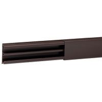 [649323] DLP lijst 32 x 12,5 mm - bruin - lengte 2,1 m - met scheiding - geleverd met deksel - met beschermingsfilm