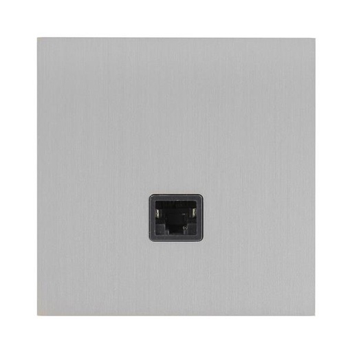 [AR67425] ART contactdoos RJ45 FTP Cat. 6 épure Geborsteld staal