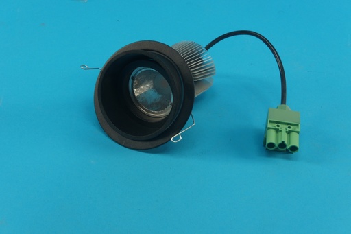 [X.GE32K.HW31] Viale Monza 16-20845 Low LED DA 2009 D82 10W 2700K Nero Opaco Goffarto/Wrink, black 82mm with a driver