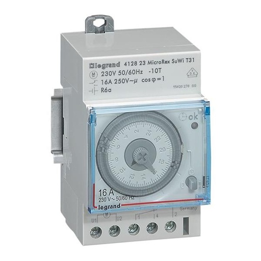 [412823] Schakelklok dagprogramma 3 modules 1s 16 A - 250V - automatisch