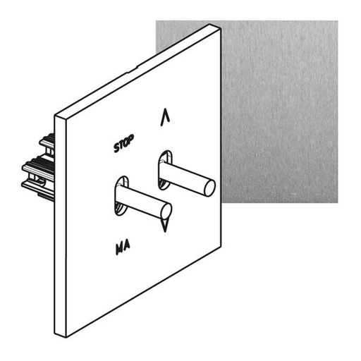 [AR67420] ART rolluikbediening épure Geborsteld staal