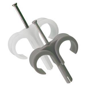 [DPCS16/19TR] Dubbele plugclips met stalen nagel transparant voor buis 16-19 mm