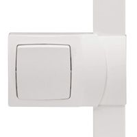 [031408] Oteo houder enkel - hoogte 20 mm - voor opbouwdoos langs het profiel - voor DLP lijst 32 x 20 mm - wit