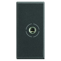 [HS4280] Axolute contactdoos audio-jack 3,5 Antraciet 1 module