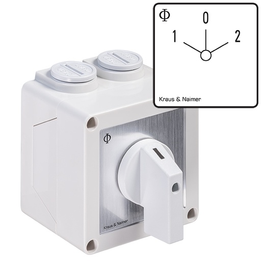 [CA20A212PF1] Omsch. 3P 1-0-2 25A Opbouw IP65