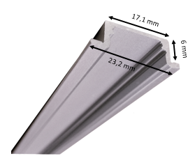 [BEAM1224] LEDstrip aluminium inbouw profiel laag excl plexi 2 meter